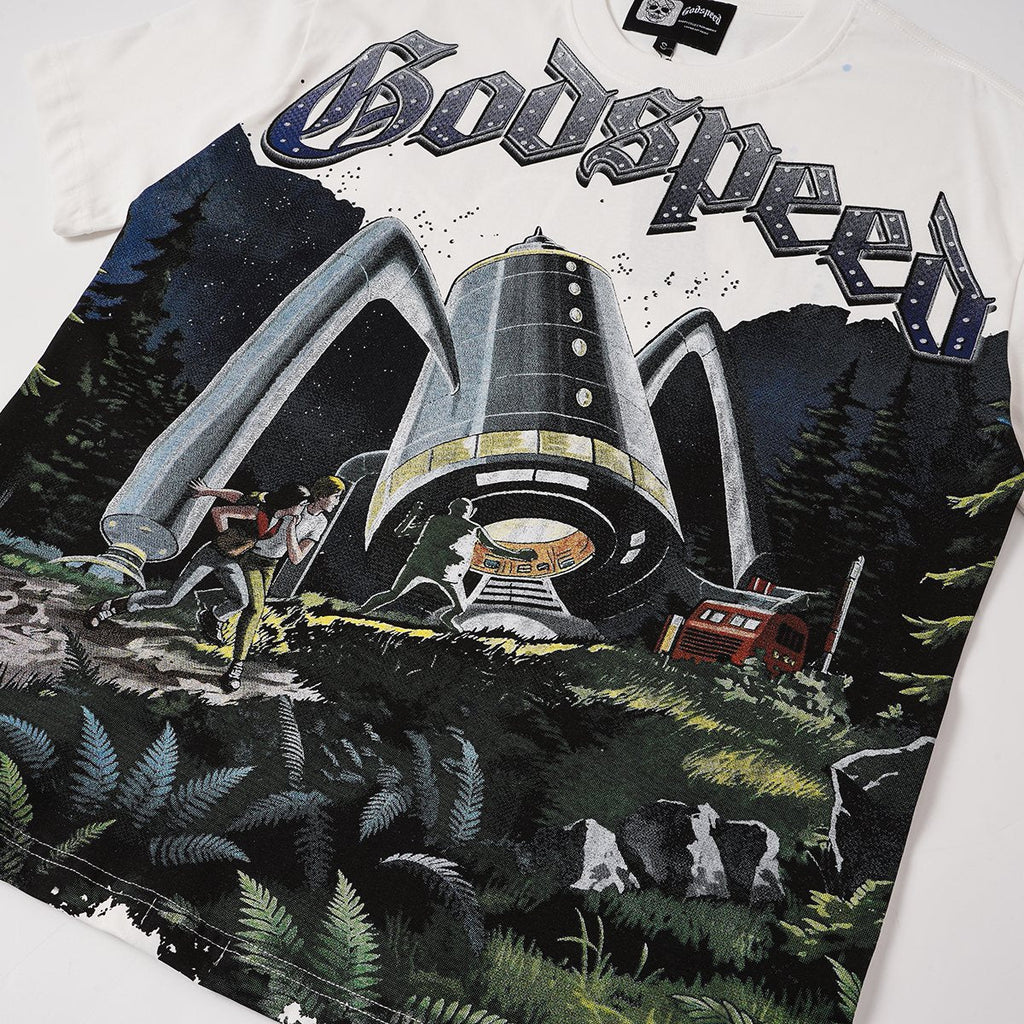 Godspeed Sci-Fi Landscape Graphic T-Shirt