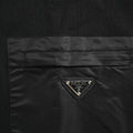 Prada Re-Nylon Chest Patch Pocket Triangle Logo Crew Neck Sweatshirt Black